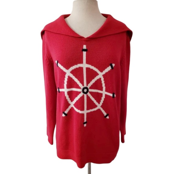 Liz Claiborne Sweaters - Vintage Liz Claiborne Nautical helm ship sweater, SP